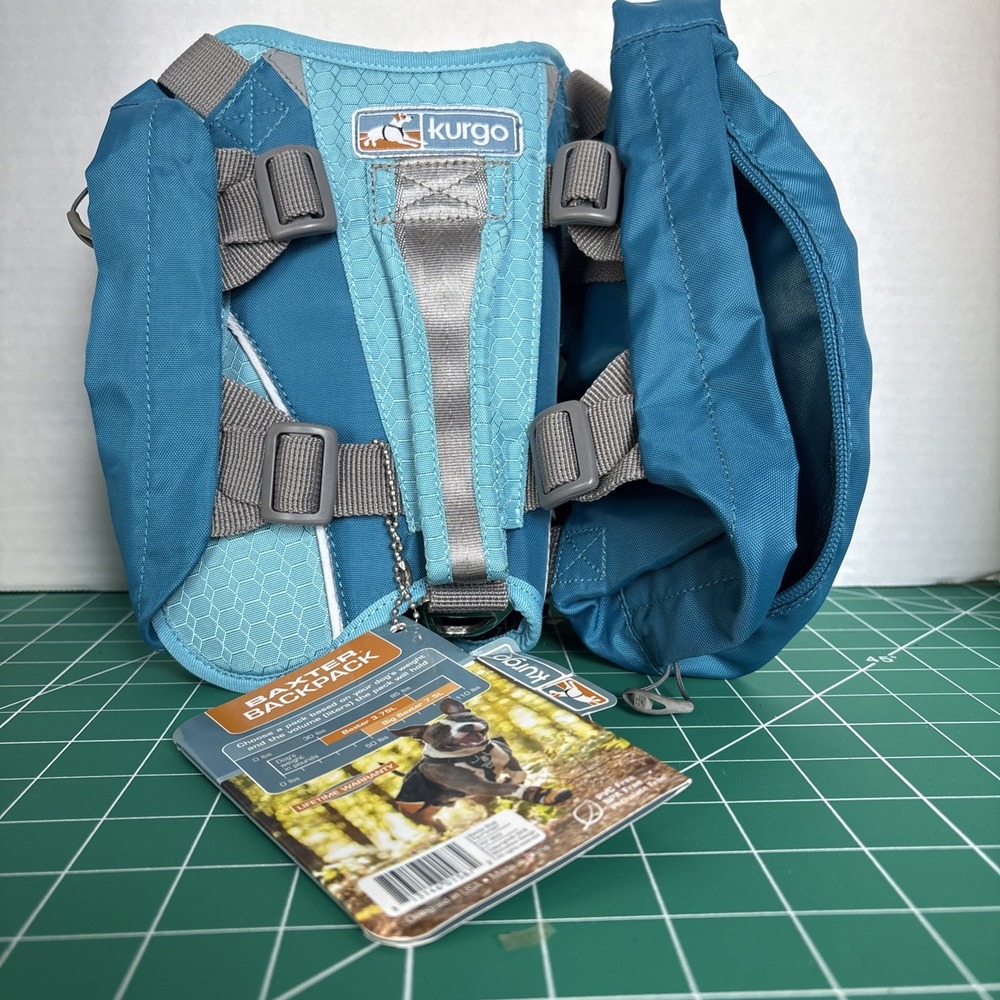 Baxter Backpack for Dogs - Travel Pack for Dogs Coastal Blue